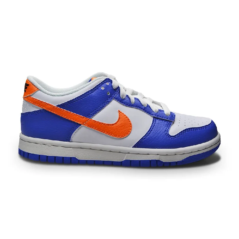 Juniors Nike Dunk Low (GS) "Knicks" FN7783 400 Blue Joy Bright Mandarin White