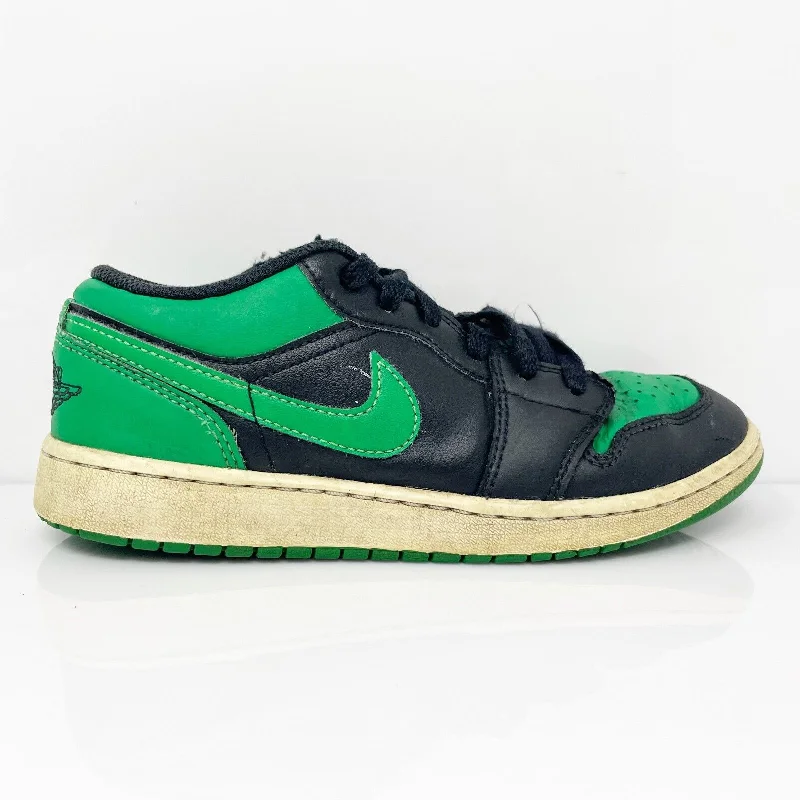 Nike Boys Air Jordan 1 Low 553560-065 Green Basketball Shoes Sneakers Size 4Y