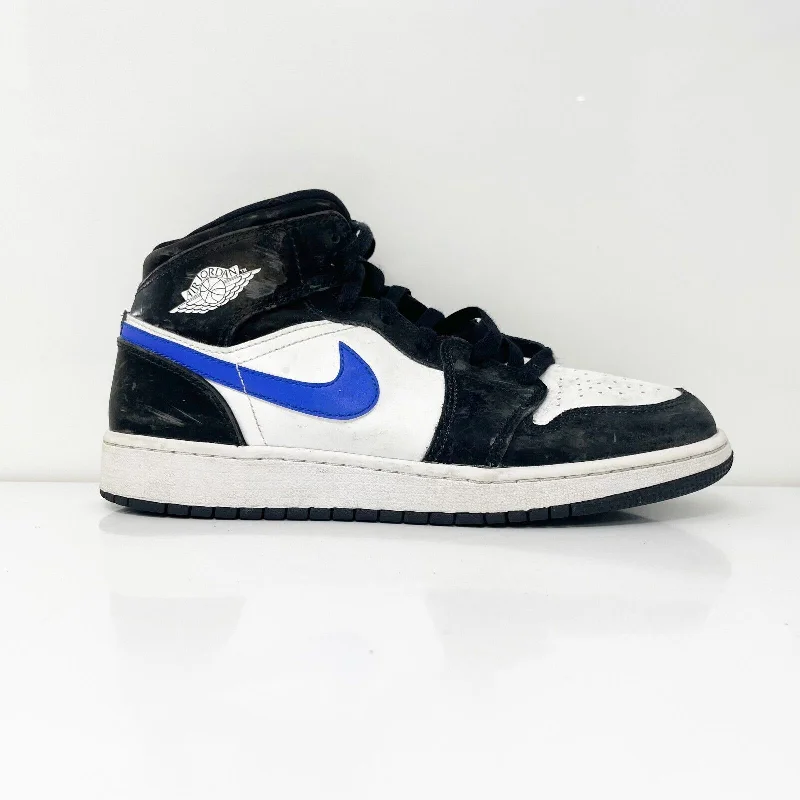 Nike Boys Air Jordan 1 Mid 554725-084 White Basketball Shoes Sneakers Size 7Y