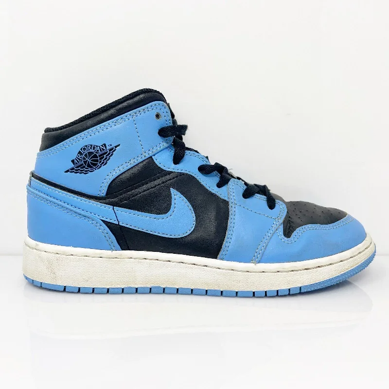 Nike Boys Air Jordan 1 Mid DQ8423-401 Blue Basketball Shoes Sneakers Size 5.5Y