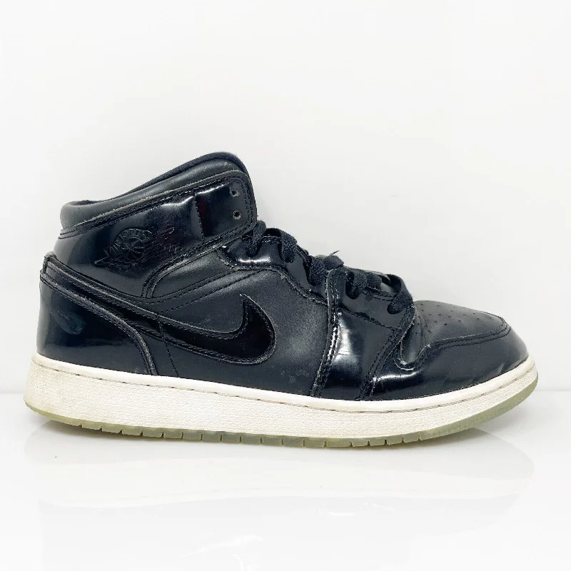 Nike Boys Air Jordan 1 Mid SE DV1337-004 Black Basketball Shoes Sneakers Size 7Y