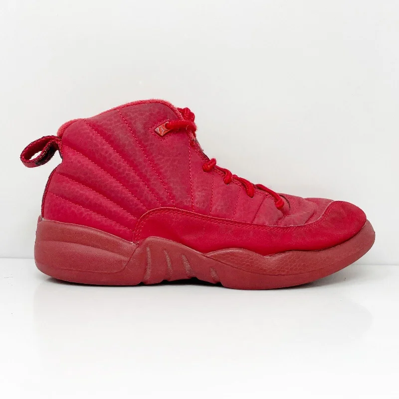 Nike Boys Air Jordan 12 151186-601 Red Basketball Shoes Sneakers Size 2Y