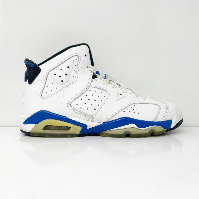 Nike Boys Air Jordan 6 384665-107 White Basketball Shoes Sneakers Size 6.5Y