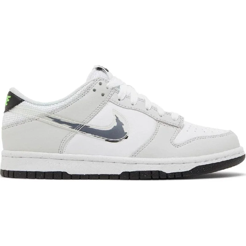 Nike Dunk Low Glitch 'Swoosh White Grey' GS