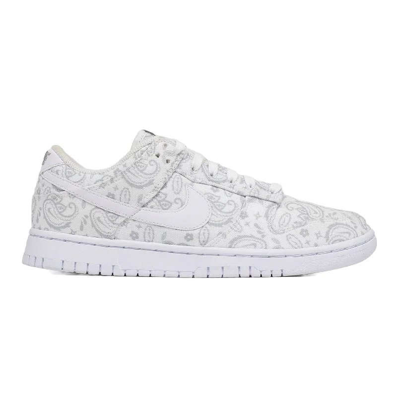 Women's Nike Dunk Low, White Paisley