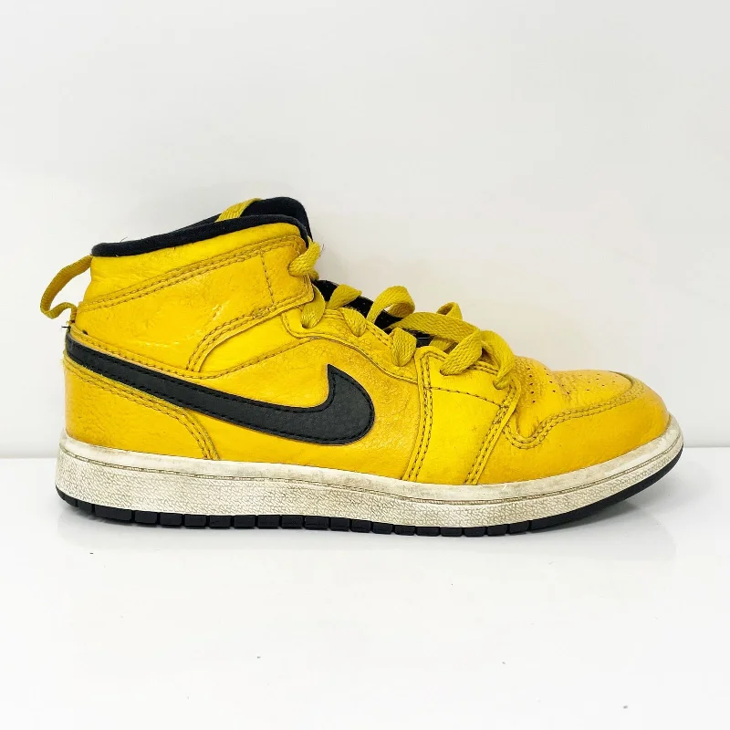 Nike Boys Air Jordan 1 640734-700 Yellow Basketball Shoes Sneakers Size 1.5Y