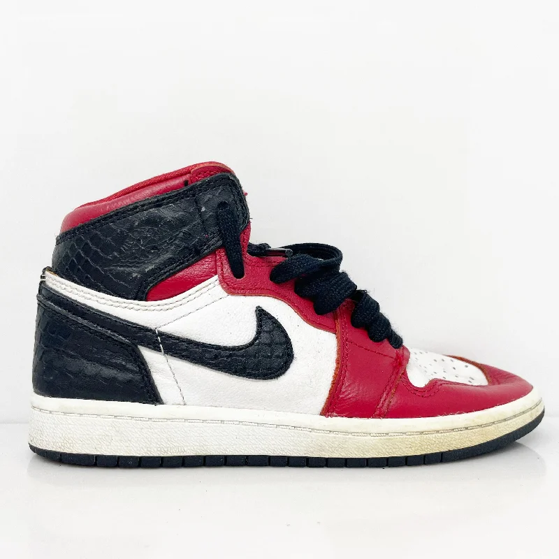 Nike Boys Air Jordan 1 CU0449-601 Red Basketball Shoes Sneakers Size 1Y