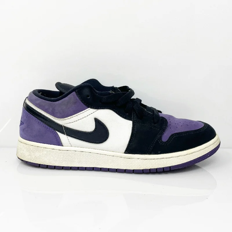 Nike Boys Air Jordan 1 Low 553560-125 Purple Basketball Shoes Sneakers Size 6.5Y