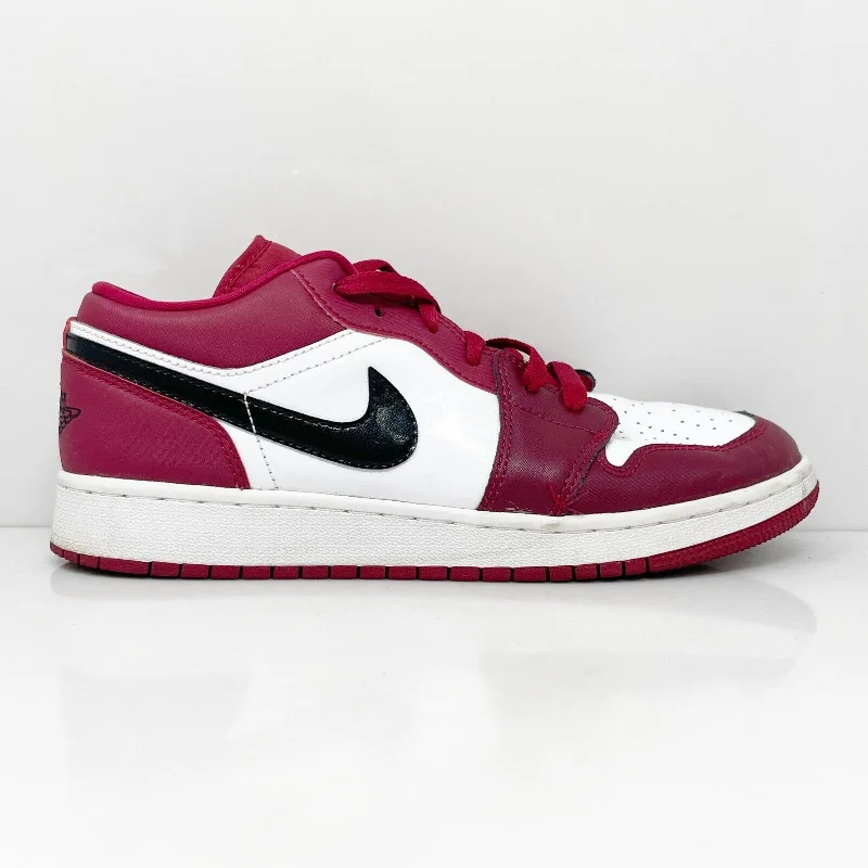 Nike Boys Air Jordan 1 Low 553560-604 Red Basketball Shoes Sneakers Size 7Y