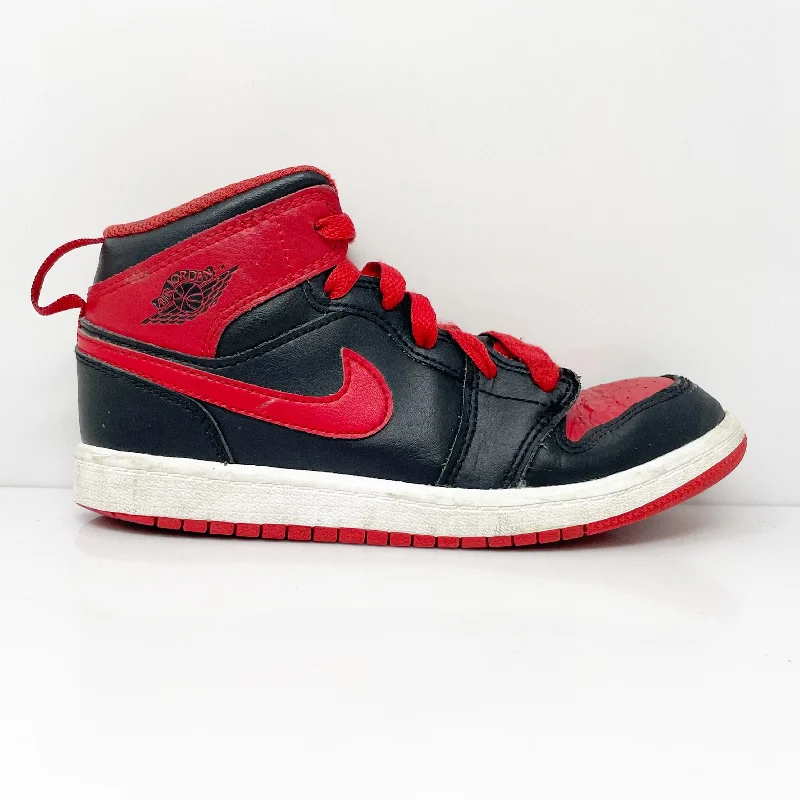 Nike Boys Air Jordan 1 Mid DQ8424-060 Red Basketball Shoes Sneakers Size 1.5Y