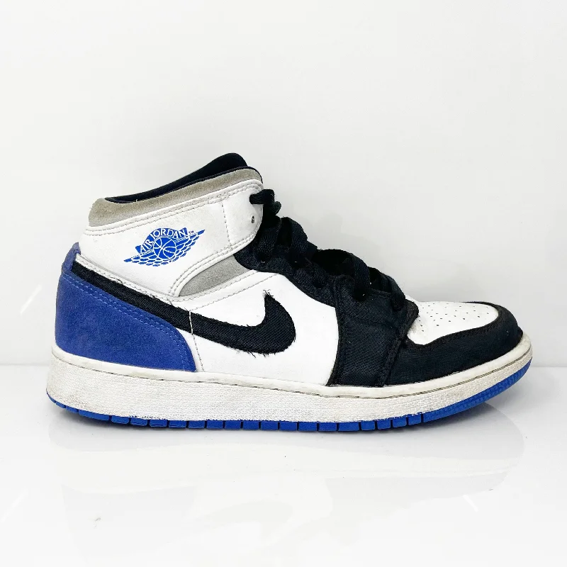 Nike Boys Air Jordan 1 Mid SE BQ6931-102 White Basketball Shoes Sneakers Sz 5.5Y