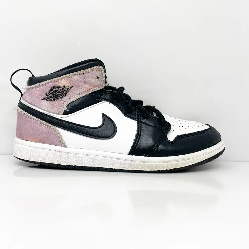 Nike Boys Air Jordan 1 Mid SE DM6215-001 White Basketball Shoes Sneakers Size 3Y