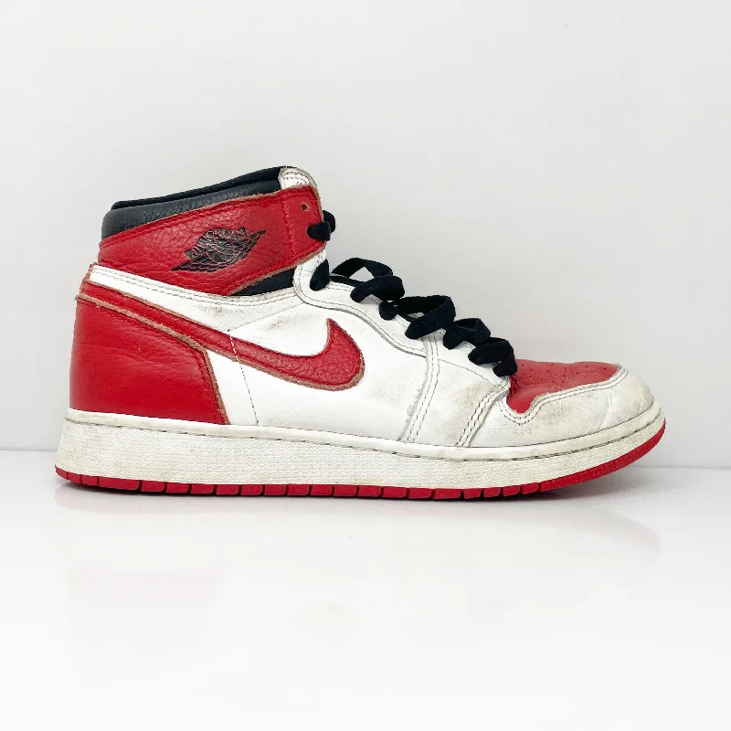 Nike Boys Air Jordan 1 Retro High 575441-161 Red Basketball Shoes Sneakers Sz 6Y