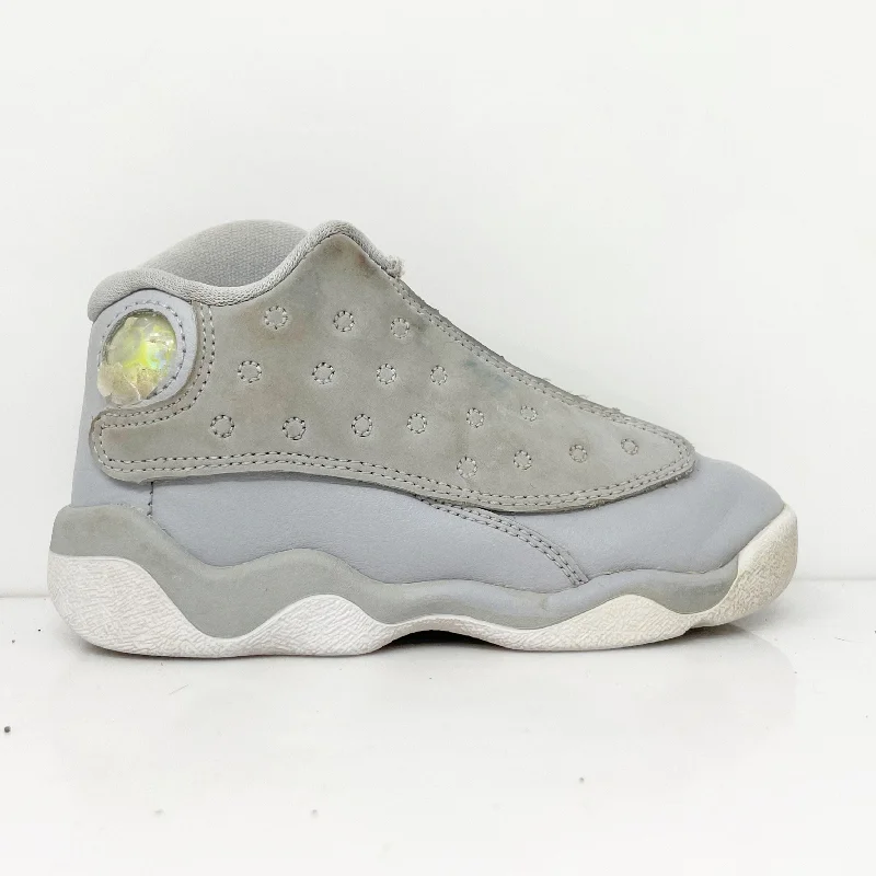 Nike Boys Air Jordan 13 684802-018 Gray Basketball Shoes Sneakers Size 7C