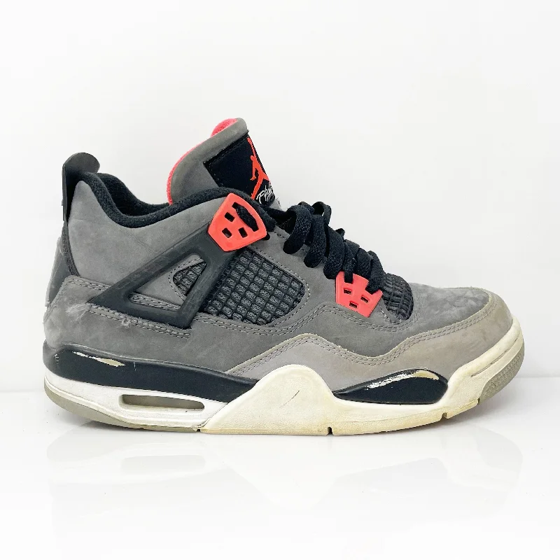 Nike Boys Air Jordan 4 408452-061 Gray Basketball Shoes Sneakers Size 4.5Y