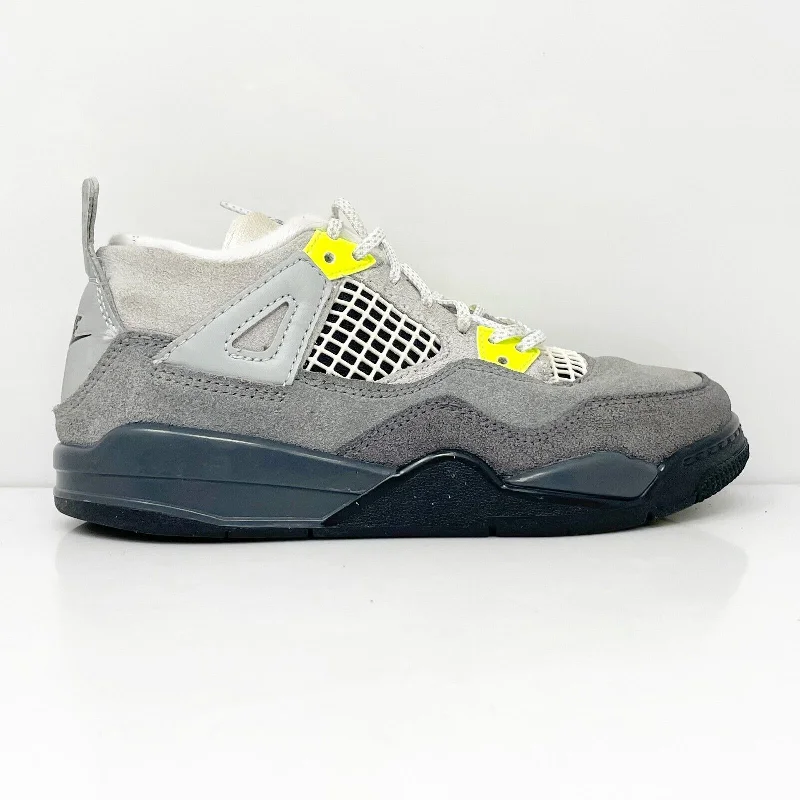 Nike Boys Air Jordan 4 SE CT5344-007 Gray Casual Shoes Sneakers Size 13C