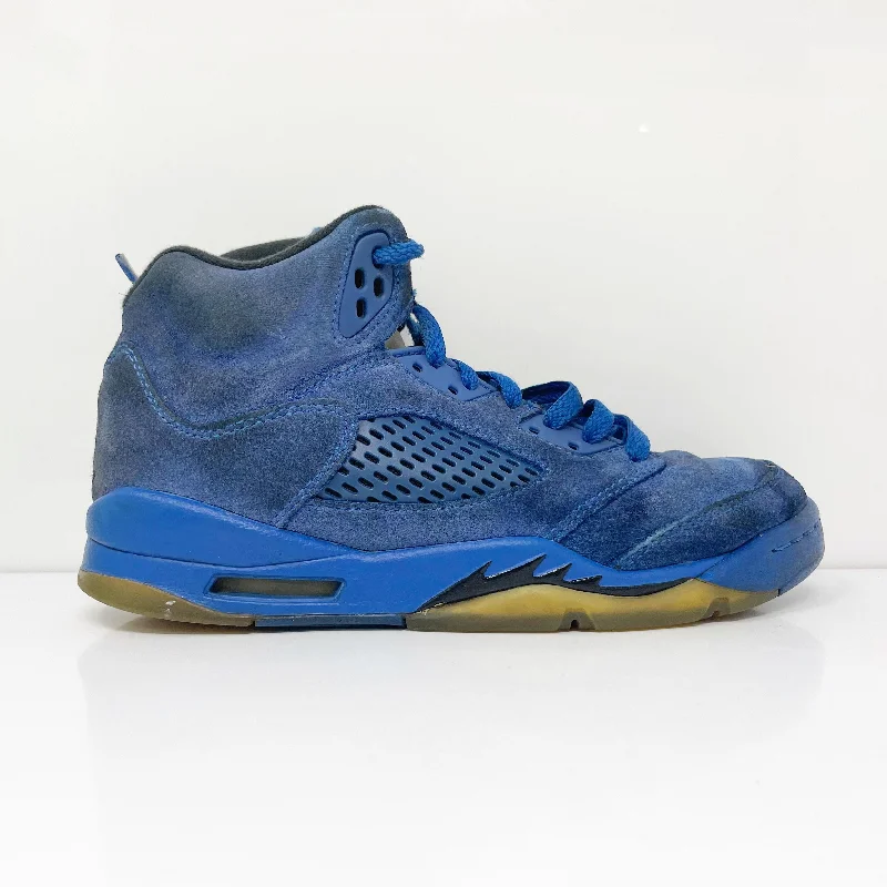 Nike Boys Air Jordan 5 440888-401 Blue Basketball Shoes Sneakers Size 4Y