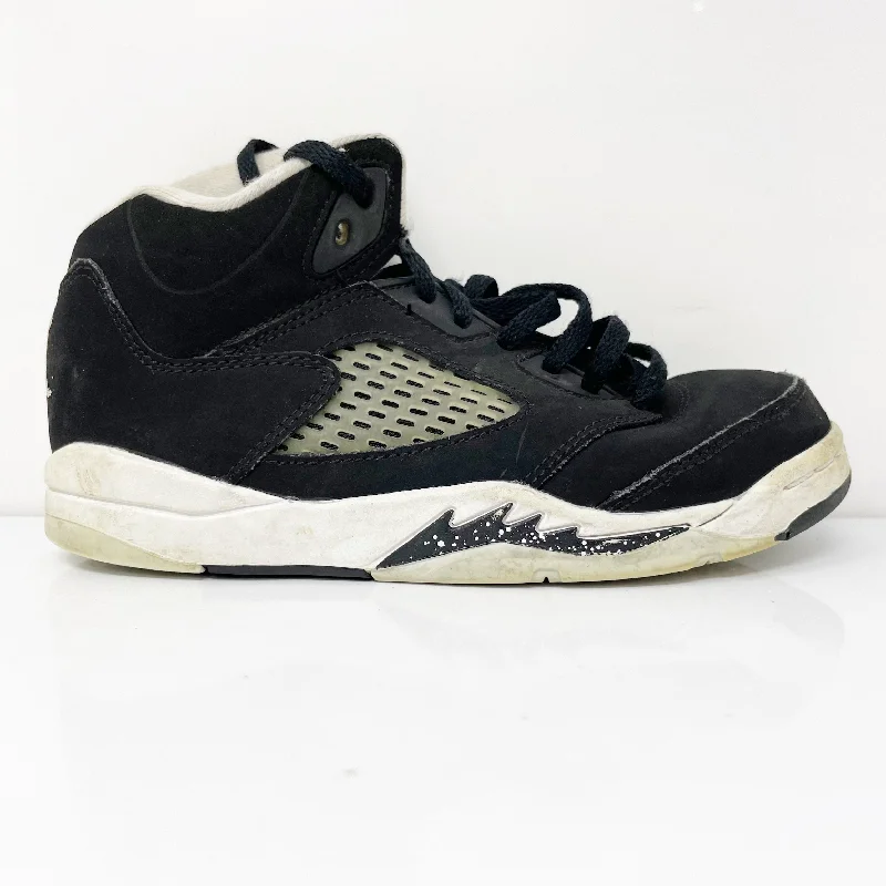 Nike Boys Air Jordan 5 440889-011 Black Basketball Shoes Sneakers Size 1Y