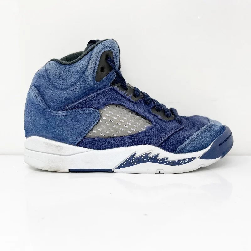 Nike Boys Air Jordan 5 FN5453-400 Blue Basketball Shoes Sneakers Size 1Y