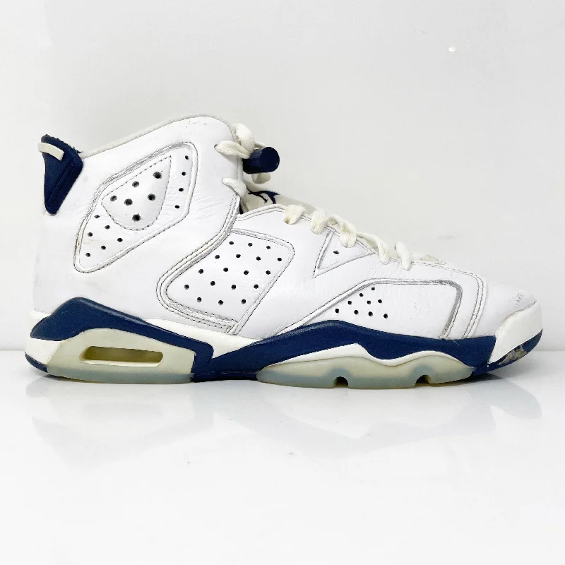 Nike Boys Air Jordan 6 384665-141 White Basketball Shoes Sneakers Size 6Y