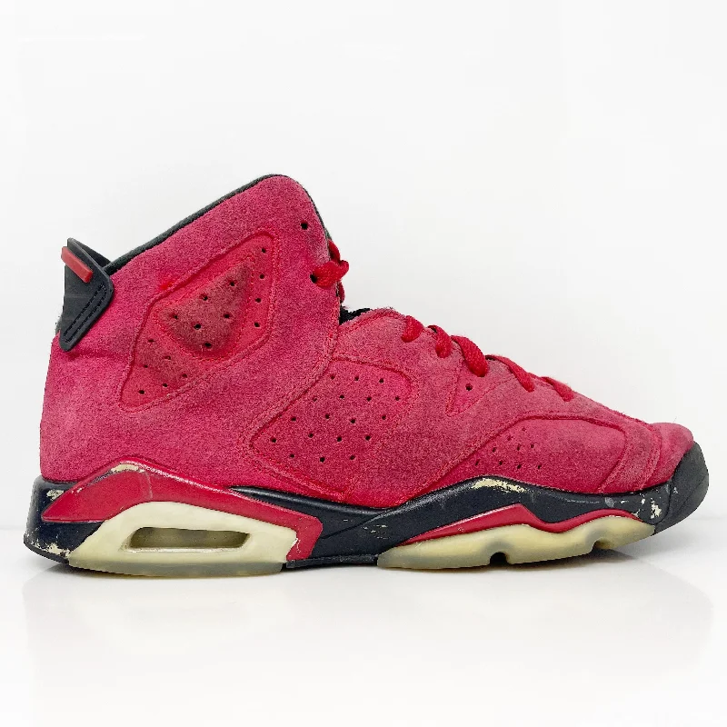 Nike Boys Air Jordan 6 384665-600 Red Basketball Shoes Sneakers Size 7Y