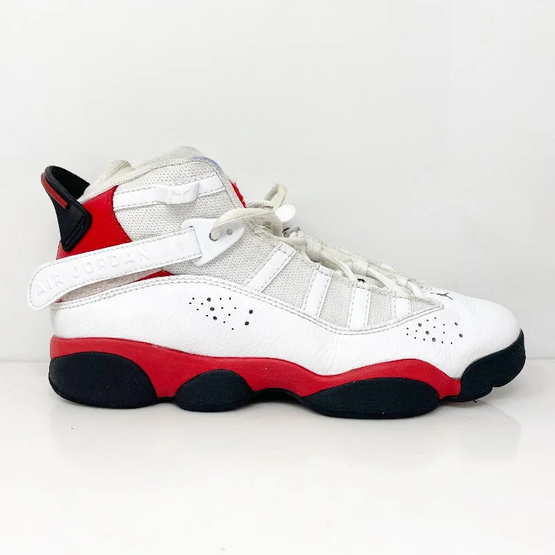 Nike Boys Air Jordan 6 Rings 323419-126 White Basketball Shoes Sneakers Size 6Y