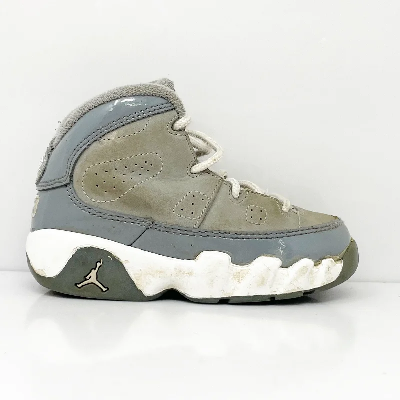 Nike Boys Air Jordan 9 401812-015 Gray Basketball Shoes Sneakers Size 6C